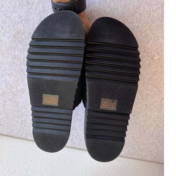 NWOT Ann Taylor Weekend Collection Straw Sport Sandals in Black Size 7.5 - Picture 5 of 6